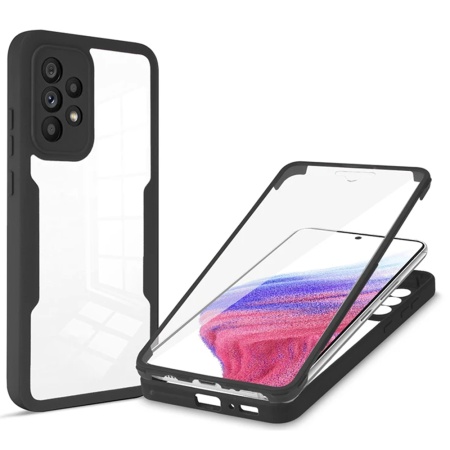 Husa pentru Samsung Galaxy A53 5G + Folie - Techsuit ColorVerse 360 Series - Black