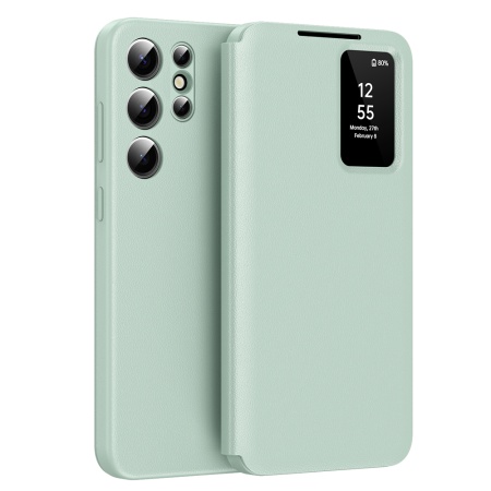 Husa pentru Samsung Galaxy S22 Ultra 5G - Techsuit SmartView Series - Green