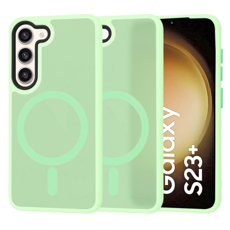 Husa pentru Samsung Galaxy S23 Plus - Techsuit HaloFrostÂ MagSafe Series - Light Green