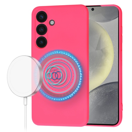 Husa pentru Samsung Galaxy S24 - Techsuit SoftFlex MagSafe - Hot Pink