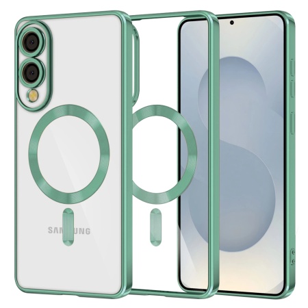 Husa pentru Samsung Galaxy S25 Edge - Techsuit Luxury Crystal MagSafe - Light Green