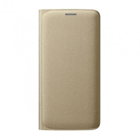 Husa Samsung EF-WG925BGE pentru Galaxy S6 Edge, Carte, Gold