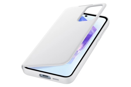 Husa Samsung Smart View Wallet Case pentru Galaxy A55 (A556), EF-ZA556CWEGWW, White