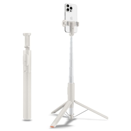 Selfie Stick Bluetooth cu Telecomanda- Spigen (S541W) - Dune Beige