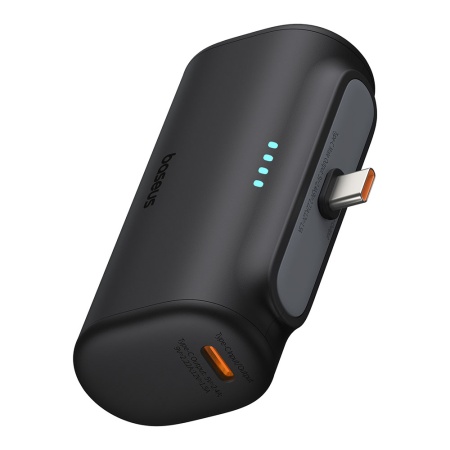 Acumulator Extern Type-C, 20W, 5000mAh + Cablu Type-C - Baseus (P10068306113-00) - Black