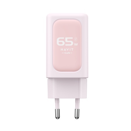 Acumulator pentru Priza 65W, USB, 2x Type-C - Havit (UC260 EU) - Pink