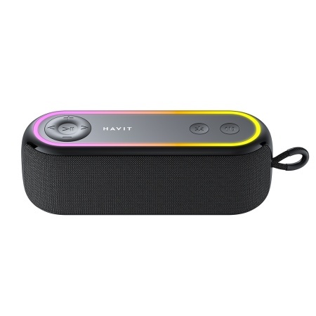 Boxa Portabila Wireless, Bluetooth 5.3, TWS, TF, USB, FM, AUX, Lumini RGB, IPX5, 2400mAh - Havit (SK810BT) - Black