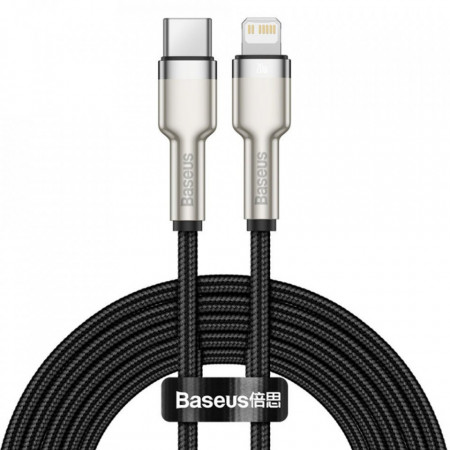 Cablu de Date Type-C la Lightning 20W, 2m - Baseus Cafule Series (CATLJK-B01) - Black