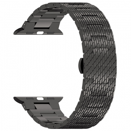 Curea pentru Apple Watch 1/2/3/4/5/6/7/8/9/10/SE/SE 2 (38/40/41/42mm) - Techsuit Watchband (W052) - Black