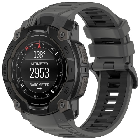Curea pentru Garmin Instinct 3 45mm / Instinct 3 45 Solar - Techsuit Watchband 22mm (W077) - Gray