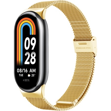 Curea pentru Xiaomi Mi Band 8 / 8 NFC / 9 / 9 NFC - Techsuit Watchband (W022) - Gold