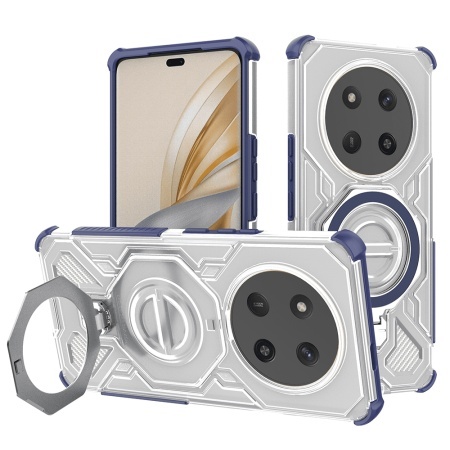 Husa pentru Honor Magic7 Lite / X9c - Techsuit Carbon Shield PRO - Blue Transparent