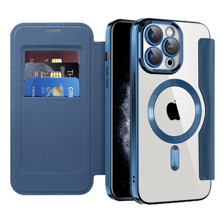 Husa pentru iPhone 11 Pro Max - Techsuit SmartMag Book Case - Blue