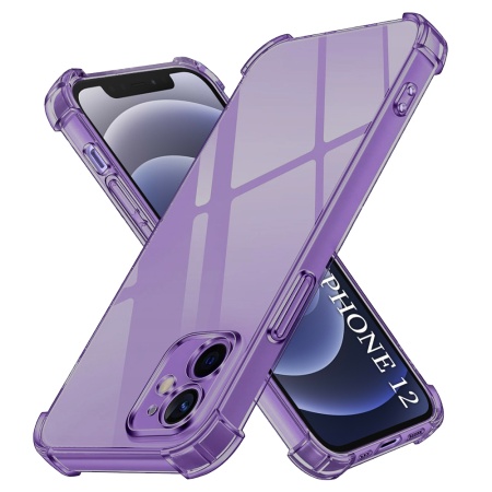 Husa pentru iPhone 12 - Techsuit Shockproof Clear Silicone - Smoke Black