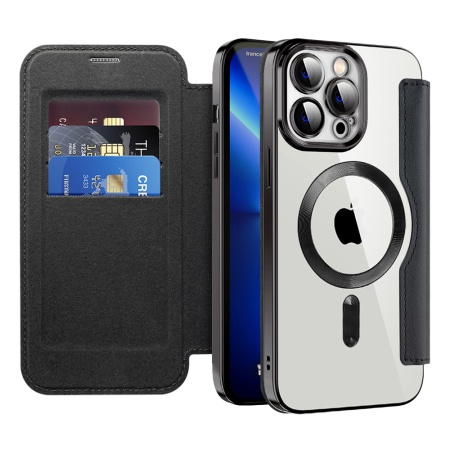 Husa pentru iPhone 13 Pro Max - Techsuit SmartMag Book Case - Black