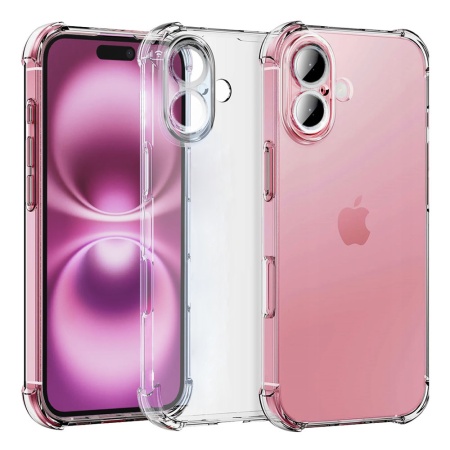 Husa pentru iPhone 16 Plus - Techsuit Shockproof Clear Silicone - Clear