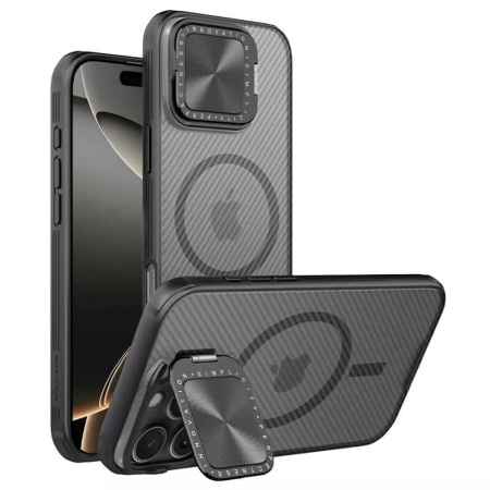 Husa pentru iPhone 16 Pro Max - Nillkin CamShield Prop Magnetic - Transparent Black