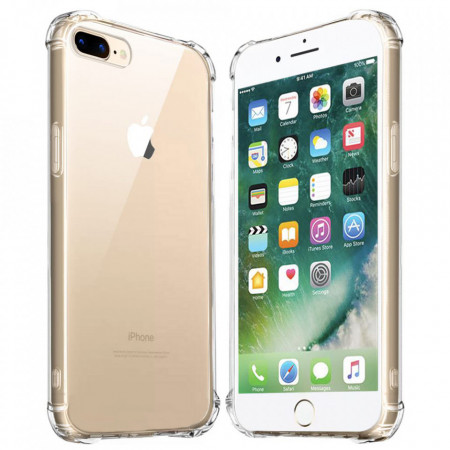 Husa pentru iPhone 7 Plus / iPhone 8 Plus - Techsuit Shockproof Clear Silicone - Clear