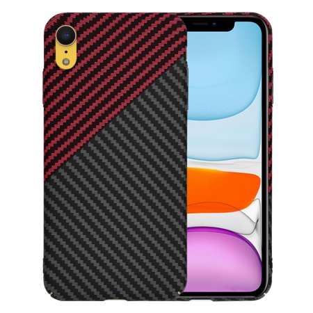 Husa pentru iPhone XR - Techsuit Carbonite FiberShell - Red Vortex