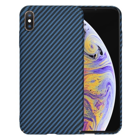 Husa pentru iPhone XS Max - Techsuit Carbonite FiberShell - Cyan