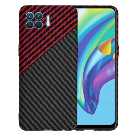 Husa pentru Oppo Reno4 Lite - Techsuit Carbonite FiberShell - Red Vortex