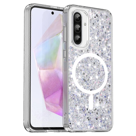 Husa pentru Samsung Galaxy A36 5G / A56 5G - Techsuit Sparkly Glitter MagSafe - White