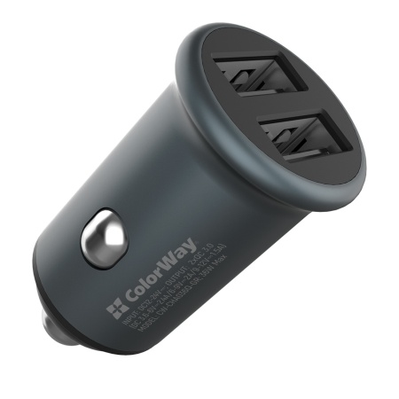 Incarcator Masina, USB, Quick Charge, 36W - ColorWay (CW-CHA036Q-GR) - Gray