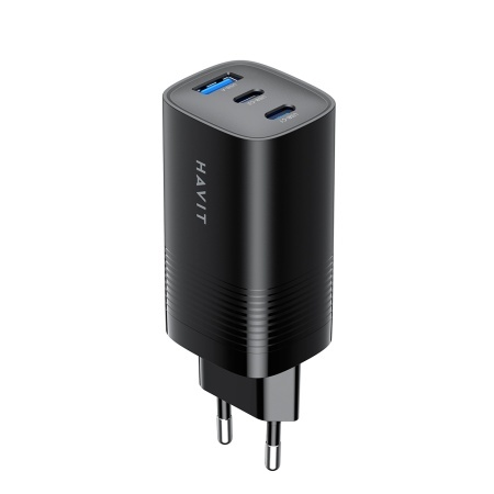Acumulator priza 65W, 2x Type-C, USB - Havit (UC20 EU) - Black