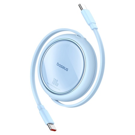Cablu Baseus Free2Draw Mini, Retractabil, USB-C la USB-C, 100W, 1m