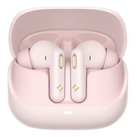 Casti fara Fir Bluetooth 5.3, TWS, ANC, Type-C, 300mAh - Havit (TW906 Pro) - Pink
