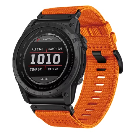 Curea pentru Instinct 2S/2S Solar/Approach S70 42mm/fenix 7S Pro Sapphire Solar - Techsuit Watchband (W070) - Orange Blossom