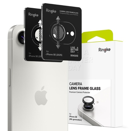 Folie Camera pentru iPhone 16e (set 2) - Ringke Camera Lens Frame Glass - Black