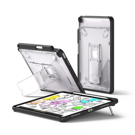 Husa pentru iPad Air 13 (2024) - Ringke Fusion Sketch Stand - Smoke Black