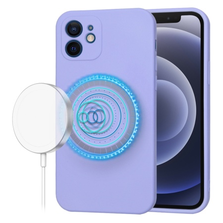 Husa pentru iPhone 12 - Techsuit SoftFlex MagSafe - Light Purple