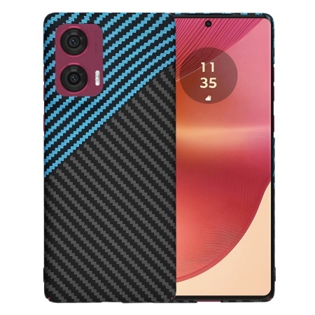 Husa pentru Motorola Edge 50 Fusion - Techsuit Carbonite FiberShell - Blue Pulse