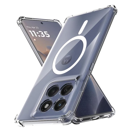Husa pentru Motorola Edge 60 Fusion - Techsuit Shockproof Clear Silicone MagSafe - Clear