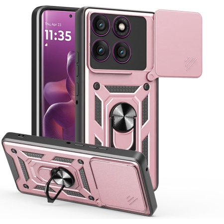 Husa pentru Motorola Edge 60 Pro - Techsuit CamShield Series - Rose Gold
