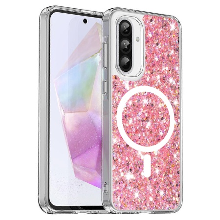 Husa pentru Samsung Galaxy A36 5G / A56 5G - Techsuit Sparkly Glitter MagSafe - Pink