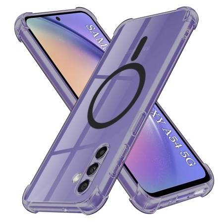 Husa pentru Samsung Galaxy A54 - Techsuit Shockproof Clear Silicone MagSafe - Smoke Black