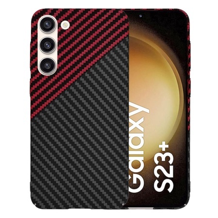 Husa pentru Samsung Galaxy S23 Plus - Techsuit Carbonite FiberShell - Red Vortex