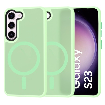 Husa pentru Samsung Galaxy S23 - Techsuit HaloFrostÂ MagSafe Series - Light Green