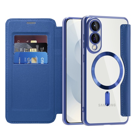 Husa pentru Samsung Galaxy S25 Edge - Techsuit SmartMag Book Case - Blue