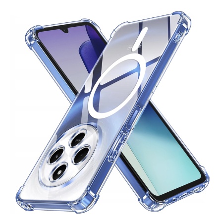 Husa pentru Xiaomi Redmi 14C / Poco C75 - Techsuit Shockproof Clear Silicone MagSafe - Clear