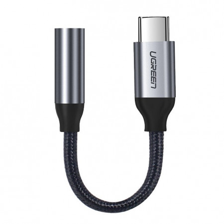 Adaptor Audio Type-C la Jack 10cm - Ugreen (30632) - Gray