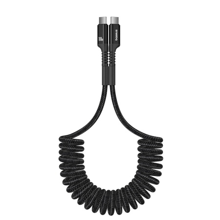 Cablu USB-C la USB-C, Flexibil, 100W, 1m - Baseus Fish-Eye (P10320203111-00) - Cluster Black