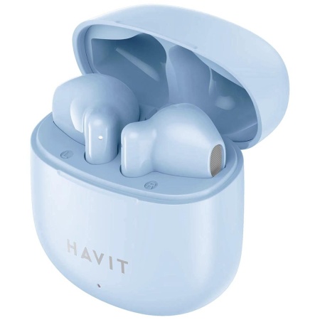 Casti fara Fir Bluetooth 5.3, TWS, USB-C, 300mAh - Havit (TW976) - Blue