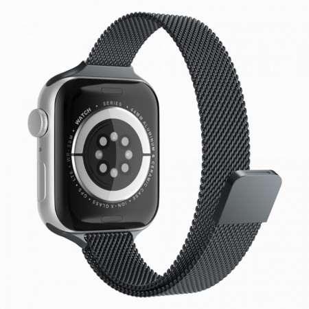 Curea pentru Apple Watch 1/2/3/4/5/6/7/8/9/10/SE/SE 2 (38/40/41/42mm) - Techsuit Watchband (W034) - Black