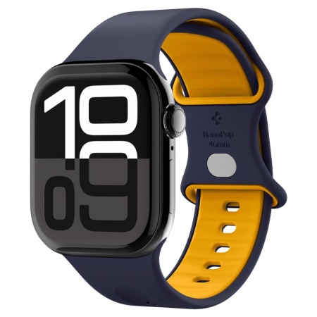 Curea pentru Apple Watch 1/2/3/4/5/6/7/8/9/10/SE/SE 2/Ultra/Ultra 2 (42/44/45/46/49mm) - Spigen Nano Pop - Blueberry Navy