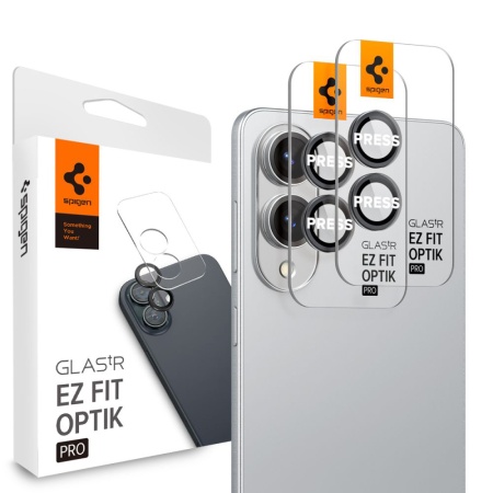 Folie Camera pentru Samsung Galaxy S25 Edge (set 2) - Spigen Glas.tR Optik EZ Fit Pro - Black