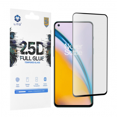Folie pentru Oneplus Nord 2 5G / Nord CE 5G / Nord 2T - Lito 2.5D FullGlue Glass - Black